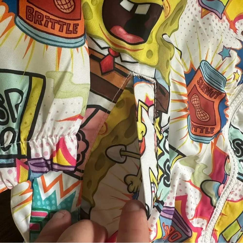 Member’s Only x Nickelodeon Kid’s SpongeBob Cartoon Windbreaker Jacket, Unisex 7